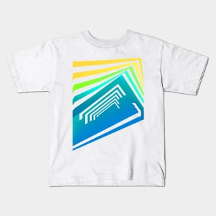 Geometric sunset abstract Kids T-Shirt